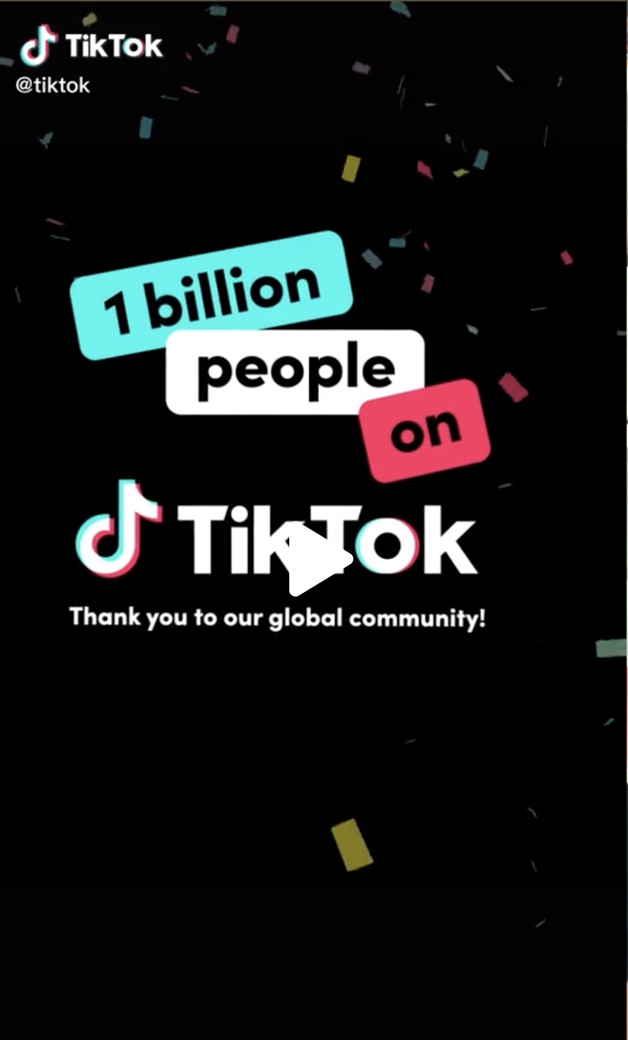TikTok 1 billion monthly active users